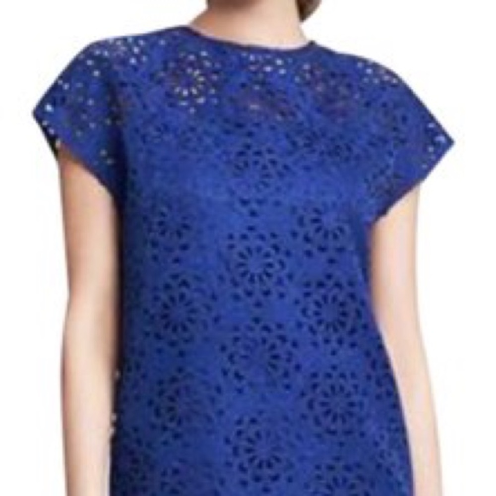 Royal Blue Lace Banana Republic Monogram Dress